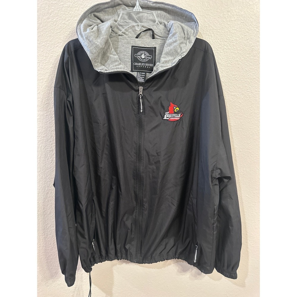 Louisville Cardinals Charles River Apparel Jacket Full Zip Windbreaker